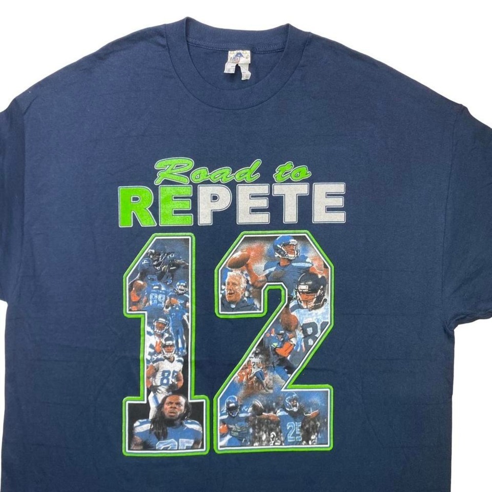 Seattle‎ Seahawks x "Road to Repeat" Super Bowl football shirt 3XL